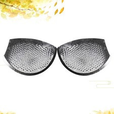 2 Pairs Reusable Silicone Bra Pads Black Cup Shaped Covers for Women