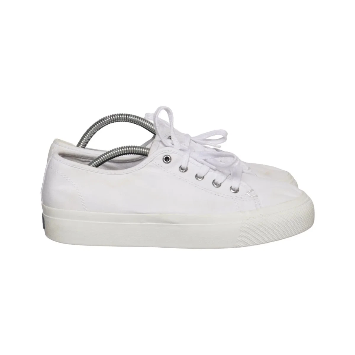 Sperry Top Sider, Canvas Sneaker, Größe: 39 1/2, Weiß, Damen #aHz