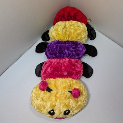 Dan Dee Caterpillar Plush Pink Red Purple Yellow Valentines Day