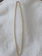 Solid 10K Yellow Gold Rope Chain Necklace 3.5g High Polish Fine Jewelry