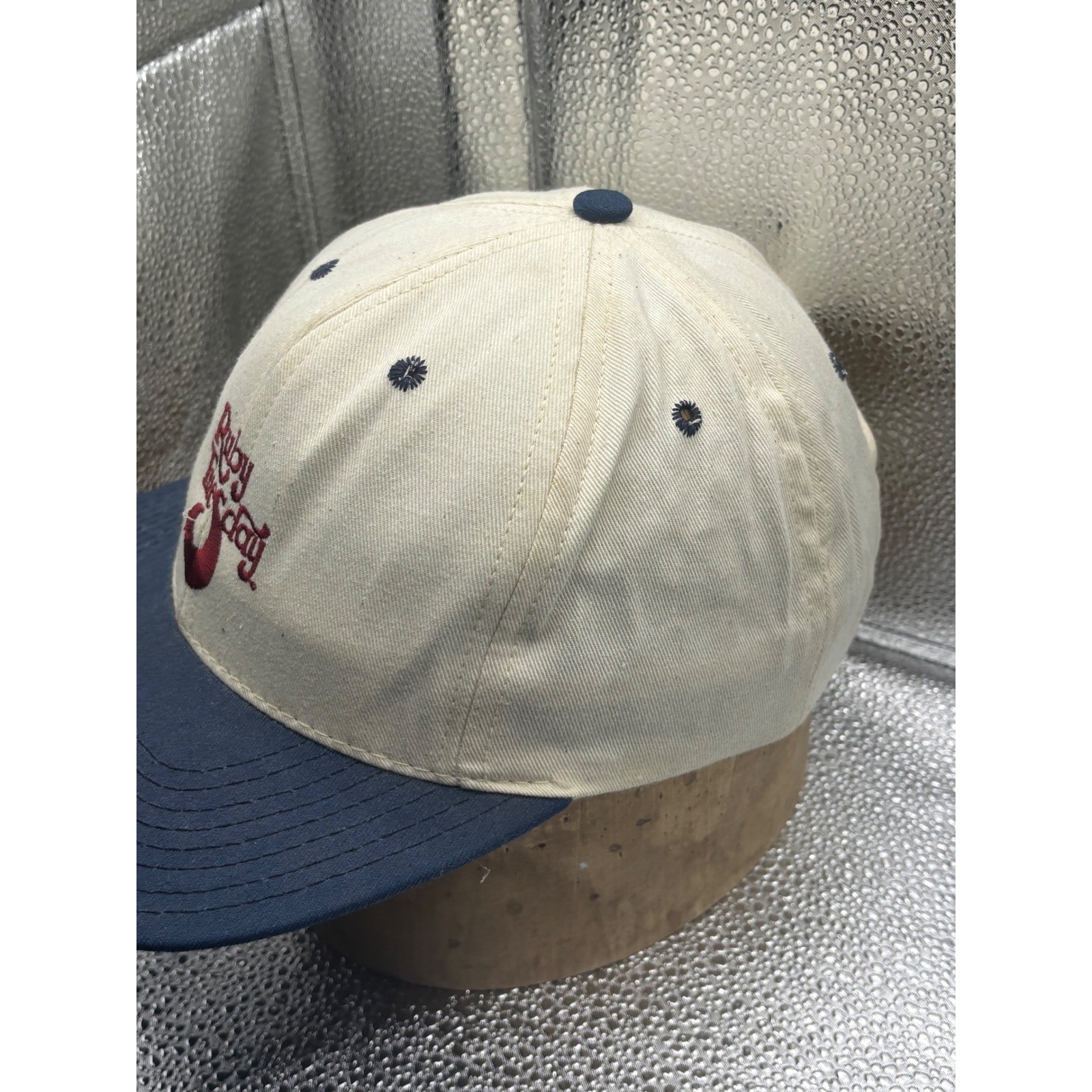Ruby Tuesday Logo Embroidered Baseball Cap Cream … - image 2