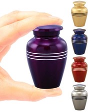 Mini Purple Cremation Urn for Human  Pet Ashes with Velvet Bag  Funnel