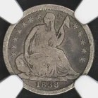 1838 SEATED LIBERTY LARGE STARS HALF DIME NGC VG 8 NATURAL MEDIUM COINSILVER