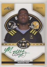 2015 Leaf US Army All-American Bowl Tour Green Ink 10/25 Martez Ivey Auto 0e3