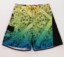 Joe Boxer Swim Trunks Board Shorts Men's Large Colorful Cargo Pocket