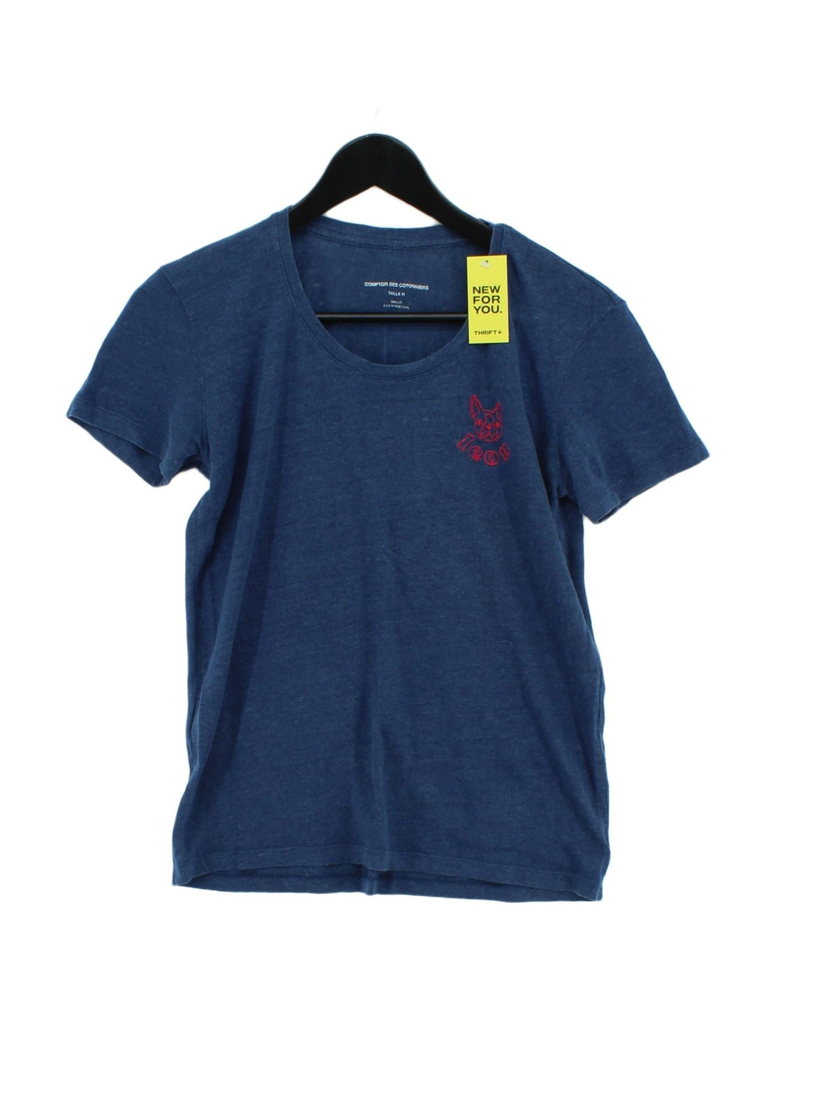ALTRA Comptoir Des Cotonniers T Shirt Uomo M Blu 100% Altro Basic