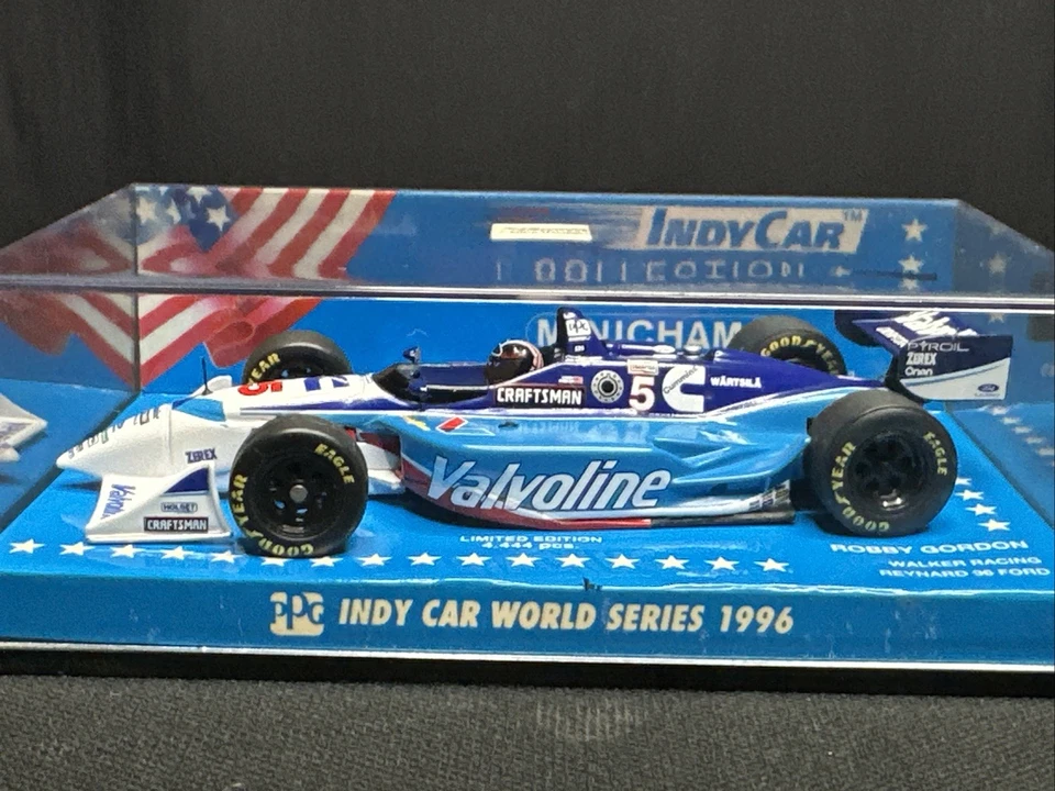 1/43 Indy 96 Ford Robby Gordon 1996 Walker Racing Reynard Diecast Car #5 Foto 2 de 4