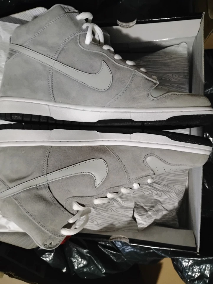 NEW Nike Dunk High Pro SB Pee Wee Herman sz 11 Gray 305050-004 Skate Shoe 2007 - Image 4 of 4