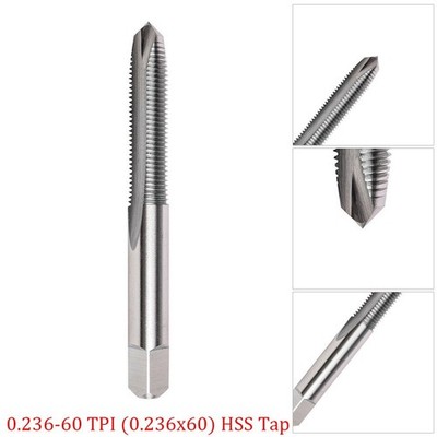 TPIS HSS Gewindebohrer 3 Flöten 3 Klingen 5 mm (0,2'') 72 mm (2,8 Zoll) HSS Gew