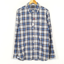 NAPAPIJRI Men's Shirt Size XL Regular Fit Checkered Blue Spread Collar...