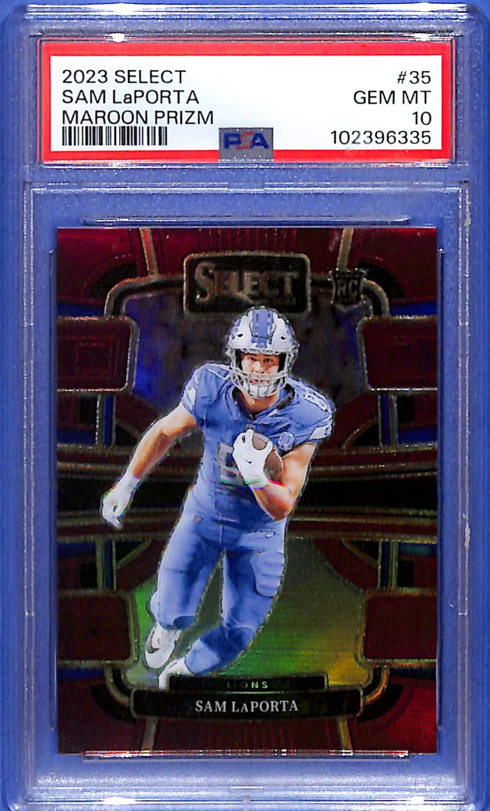2023 Panini Select - Concourse Sam LaPorta #35 Maroon Prizm /149 (RC)