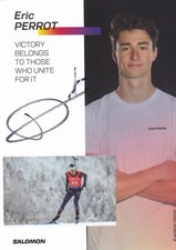 Olympia 2026: Eric PERROT (FRA) autógrafo postal campeona olímpica biatlón +top+