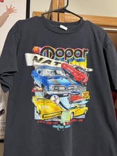 Vintage 90s Mopar Car T-shirt Drag Racing Size Large Single Stitch
