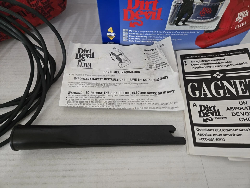 Dirt Devil by Royal Ultra Red Electric Handheld Vacuum M08230 FREE SHIP - Image 3 of 4