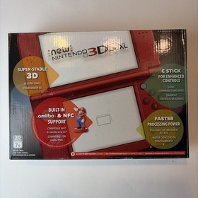Nice! Nintendo New 3DS XL Red Box Complete W Charger Stylus Top IPS US Model
