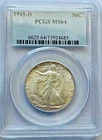 1945-D Walking Liberty .50 Half Dollar. PCGS 64 *BEST PCGS PRICE ON EBAY*