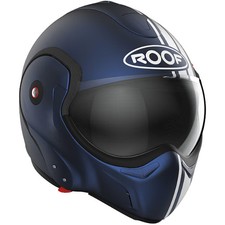 Roof Boxxer 2 Motorcycle Flip Over Helmet - Stripes Matt / Dark Blue / White