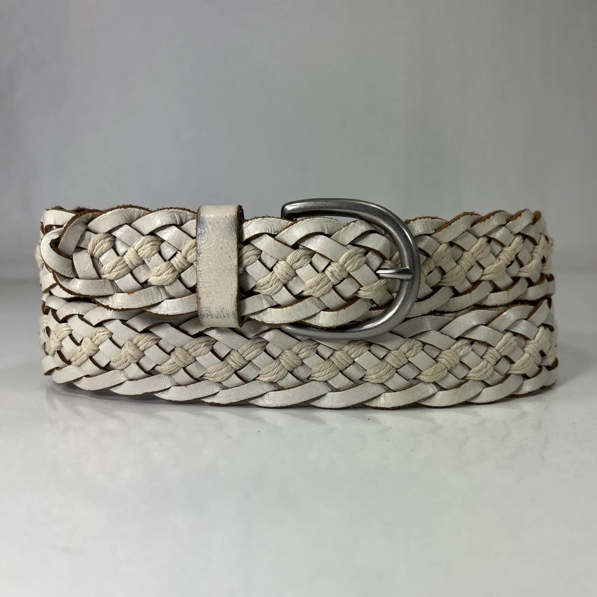 White Braided Belts for Women for sale | eBay display picture 1