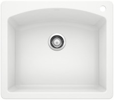 Blanco 440211 Diamond 25" Dual Mount Single Basin SILGRANIT - White
