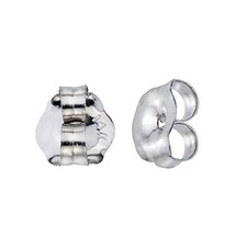14k White Gold Earring Backs 1 Pair for 0.6 mm thick earring posts