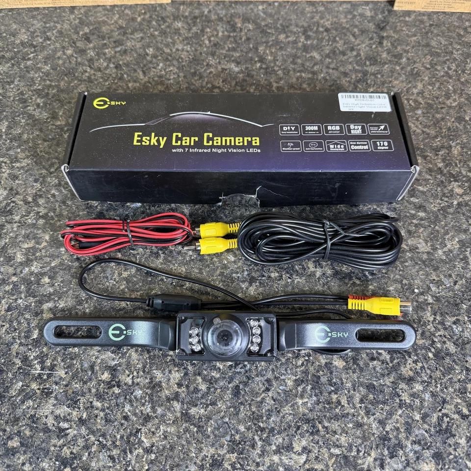 Esky автомобиля заднего вида резервная камера номерной знак 170 ° ночного видения водонепроницаемый ИК - Изображение 2 из 4