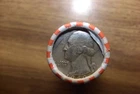 WASHINGTON QUARTER ROLL WITH A 90% SILVER 1950 YEAR ON ONE END 76 years old