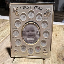MALDEN PHOTO FRAME HOLDS 13 BABY'S FIRST YEAR SHOWER GIFT KEEPSAKE NURSERY