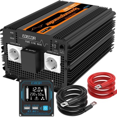 EDECOA 3500W/7000W Reiner Sinus Spannungswandler Wechselrichter 12V 230V Wandler