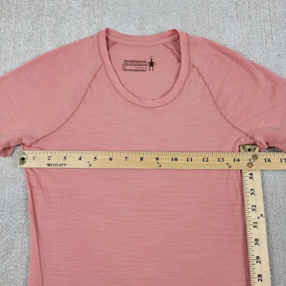 Smartwool Merino 150 Round Neck Top Tee Womens Size XS Red Short Sleeve - Image 4 of 4