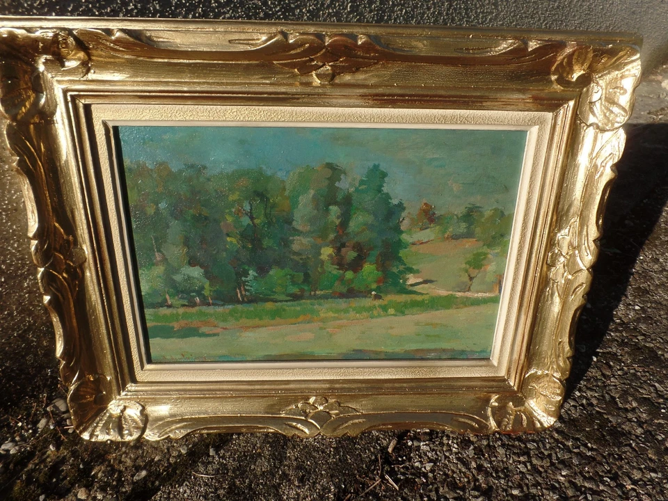 robert breitwieser peintre alsacien alsace huile 36x25 5f huile sur carton hsc - Photo 2/4