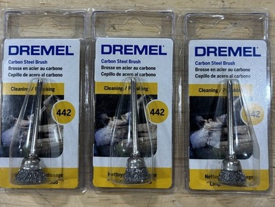 Dremel 442 Carbon Steel Cup Brush, 1/2'' Diameter, Lot of 3