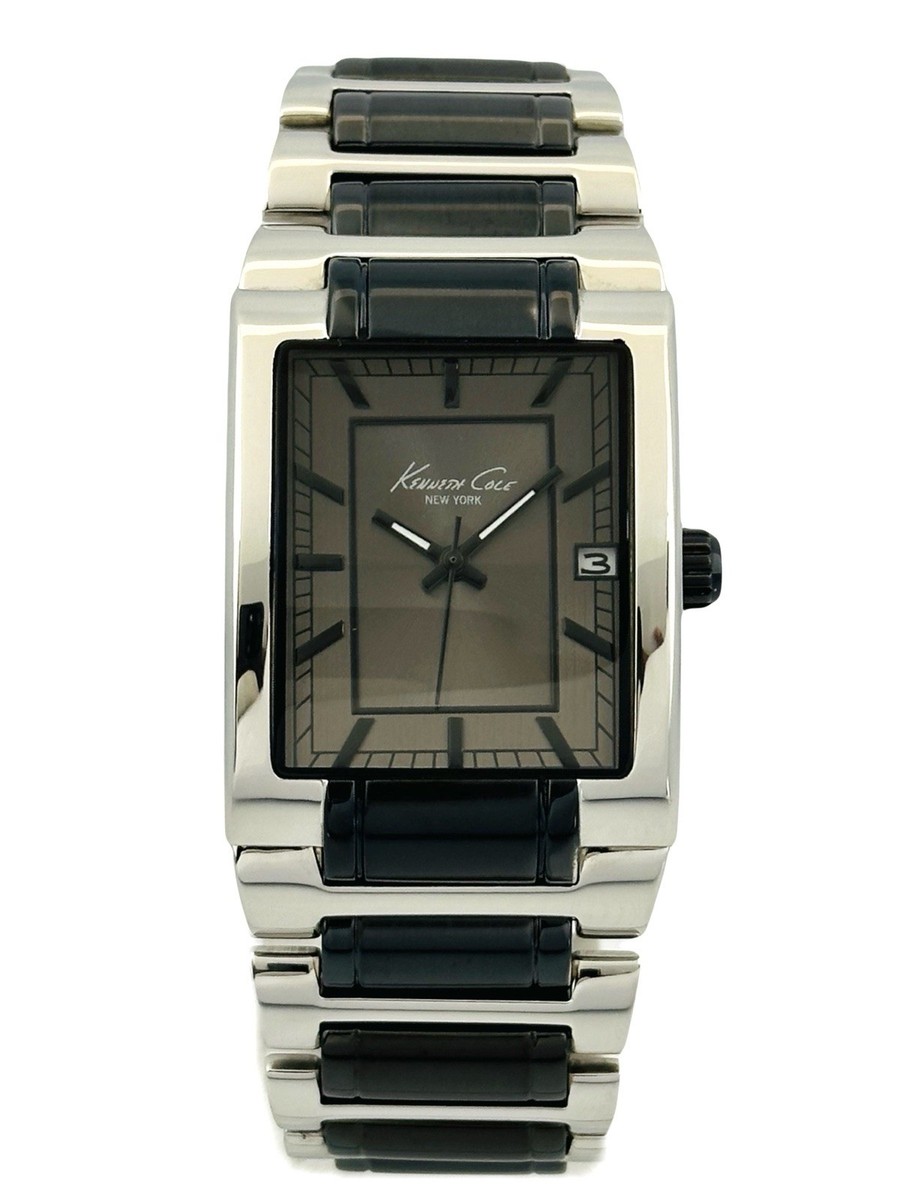 Kenneth Cole KC3916 Men Matte Gunmetal Dial Chunky StainlessSteel