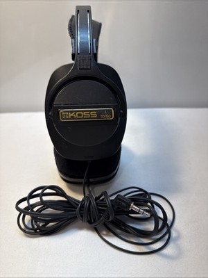 vintage KOSS TD-60 Stereo Headphones Untested  Black  Adjustable over ear