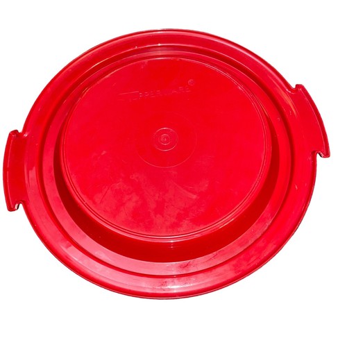 Vintage Tupperware Cake Pie Bottom Replacement Base Plate 719 USA Red 10" - Picture 1 of 7
