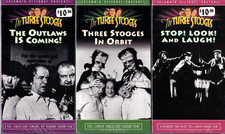 THREE STOOGES Movies 3 VHS Sealed NEW Columbia Pictures LARRY, MOE & CURLY JOE