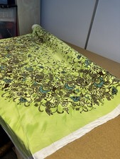 5 Metres Green Floral Wreath (Panels) 100% Cotton Deadstock Fabric