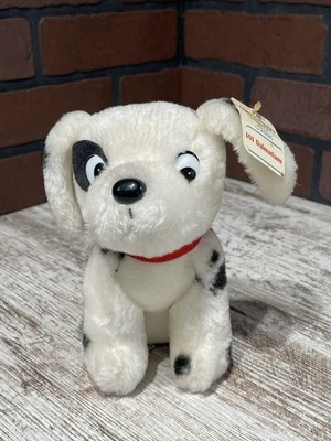 101 Dalmations Patch Puppy Dog Plush 7'' Sitting Vintage Walt Disney With Tag!