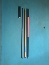 Schmelke Ebony/Red Linen Wrap Pool Cue, Ricochet Carbon Fiber & KW Shaft, 3/8X10