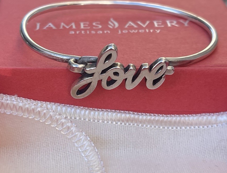 James Avery Retired Love Script Hook On Bracelet  View 3