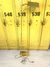 Vtg Brass Floor Lamp Mid Century Modern Hollywood Regency Adjustable 