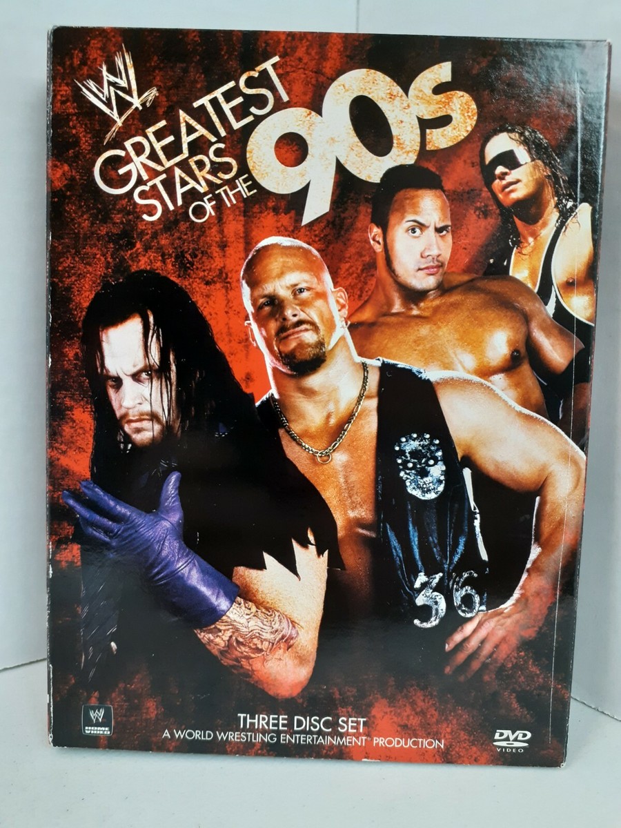 WWE Greatest Stars of the 90s DVD 3-Disc Set 2009 WWF WCW The Rock WWE Greatest Stars of the 90s DVD 3-Disc Set 2009 WWF WCW The Rock
