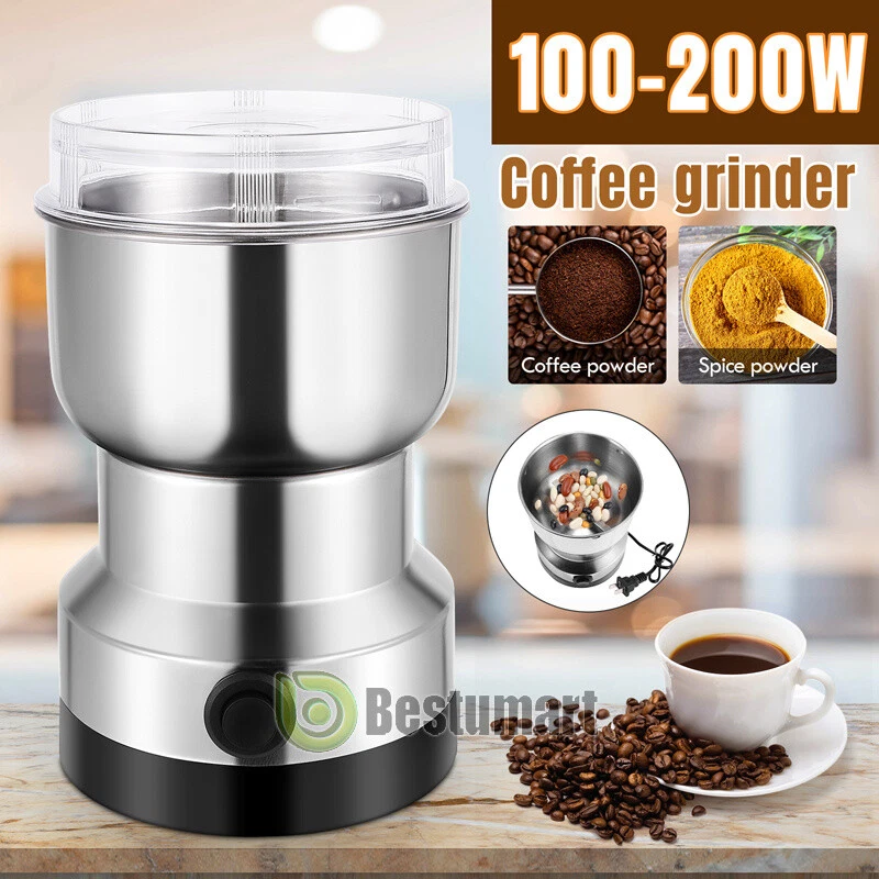 Potente molinillo de café de 200 W, molinillo eléctrico de granos de café,  molinillo de especias silencioso, molinillo de espresso, molinillo de café