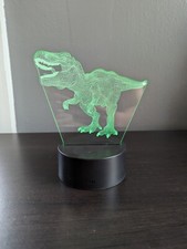 Dinosaur Toys 3D Night Light Lamp - Children Kids Gift Boys, Touch USB Charge