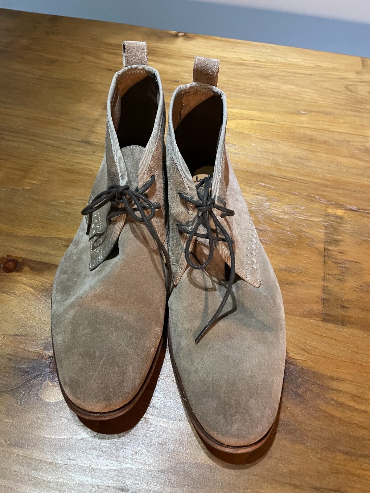 Clarks Mens Sand Tan Suede Desert Boots UK Size 10 F3 eBay