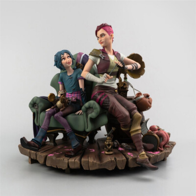 Official LOL Arcane: League of Legends Vi & Jinx Action Figure Statue Model Toy
