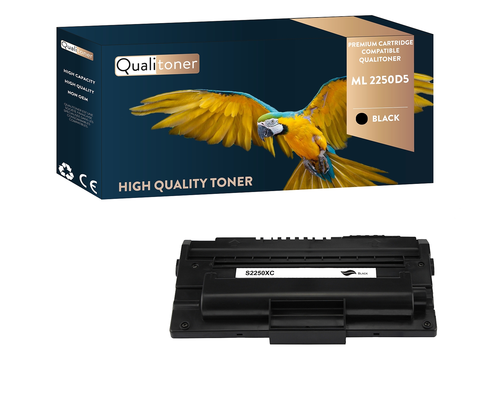 Toner SAMSUNG ML2250D5 noir Qualitoner pour remplacer votre cartouche épuisée sans bloquer vos impressions