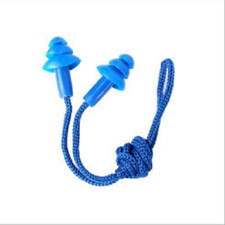 3PCS New Elastic Rubber String Clear Blue Silicone Swim Ear Plugs