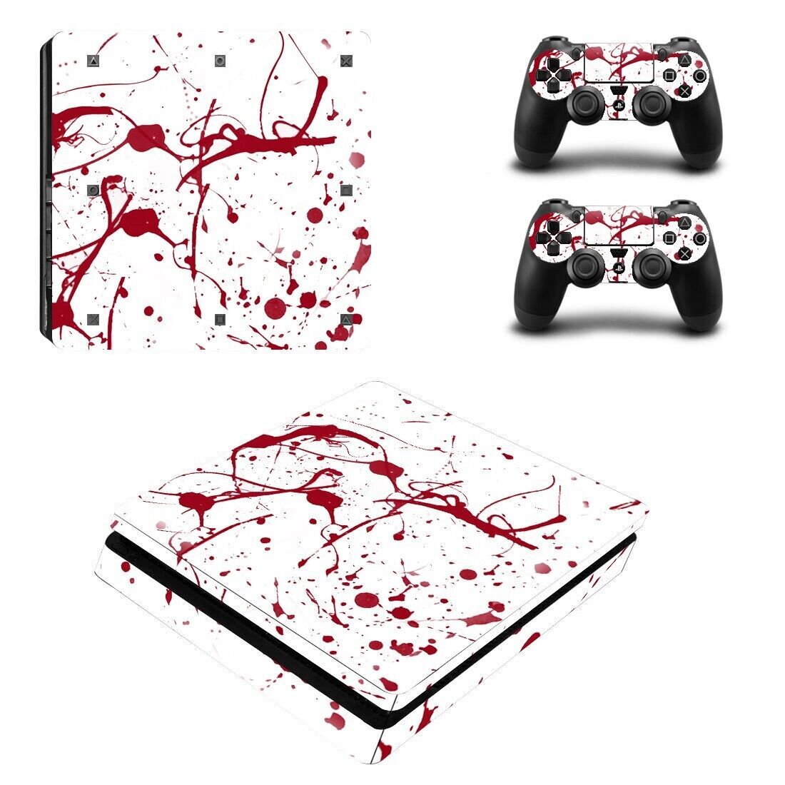 Red Blood PS4 SLIM Skin Sticker Decal Wrap for Playstation 4 console