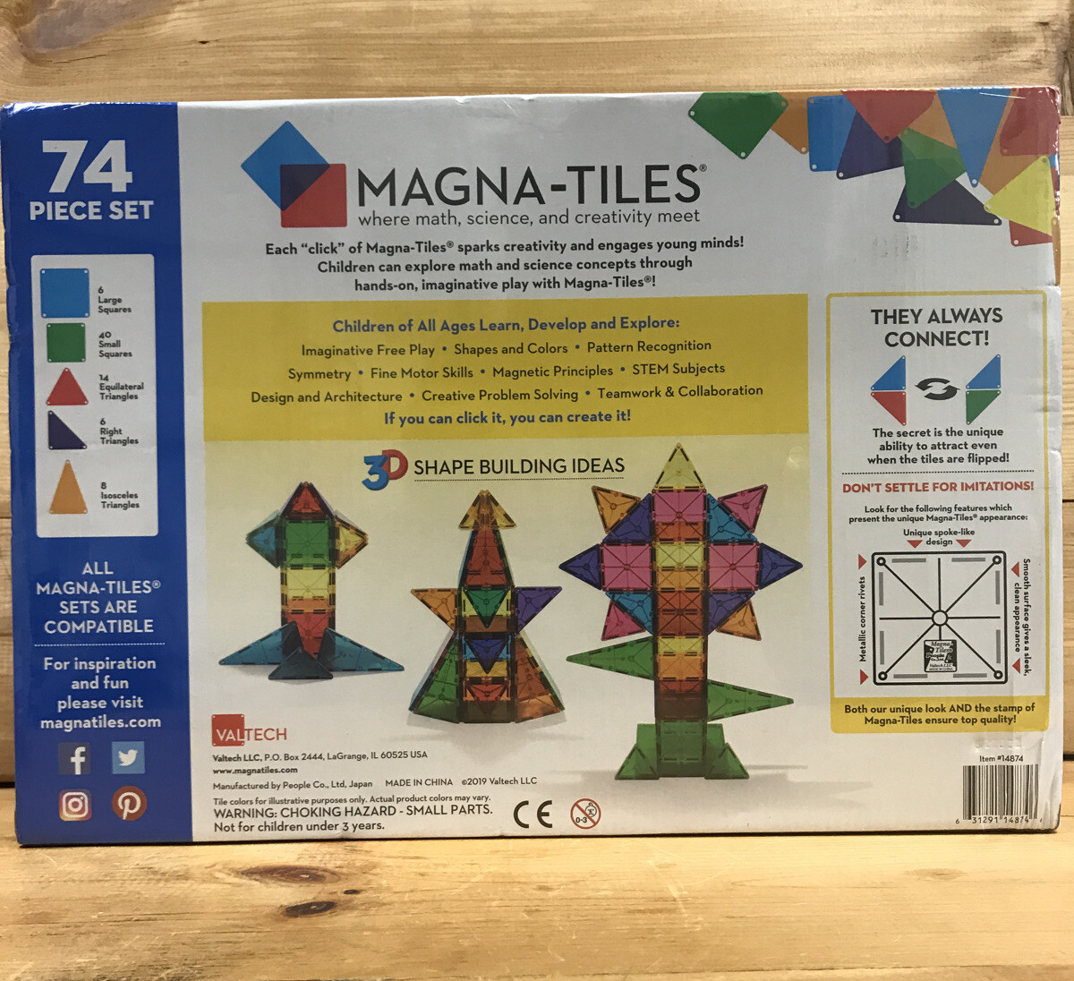magna tiles 74 piece set