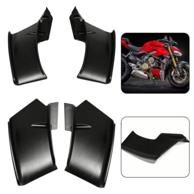2 Ailerons Aérodynamiques Universels Pour Moto - Rouge - Spoiler Décoratif